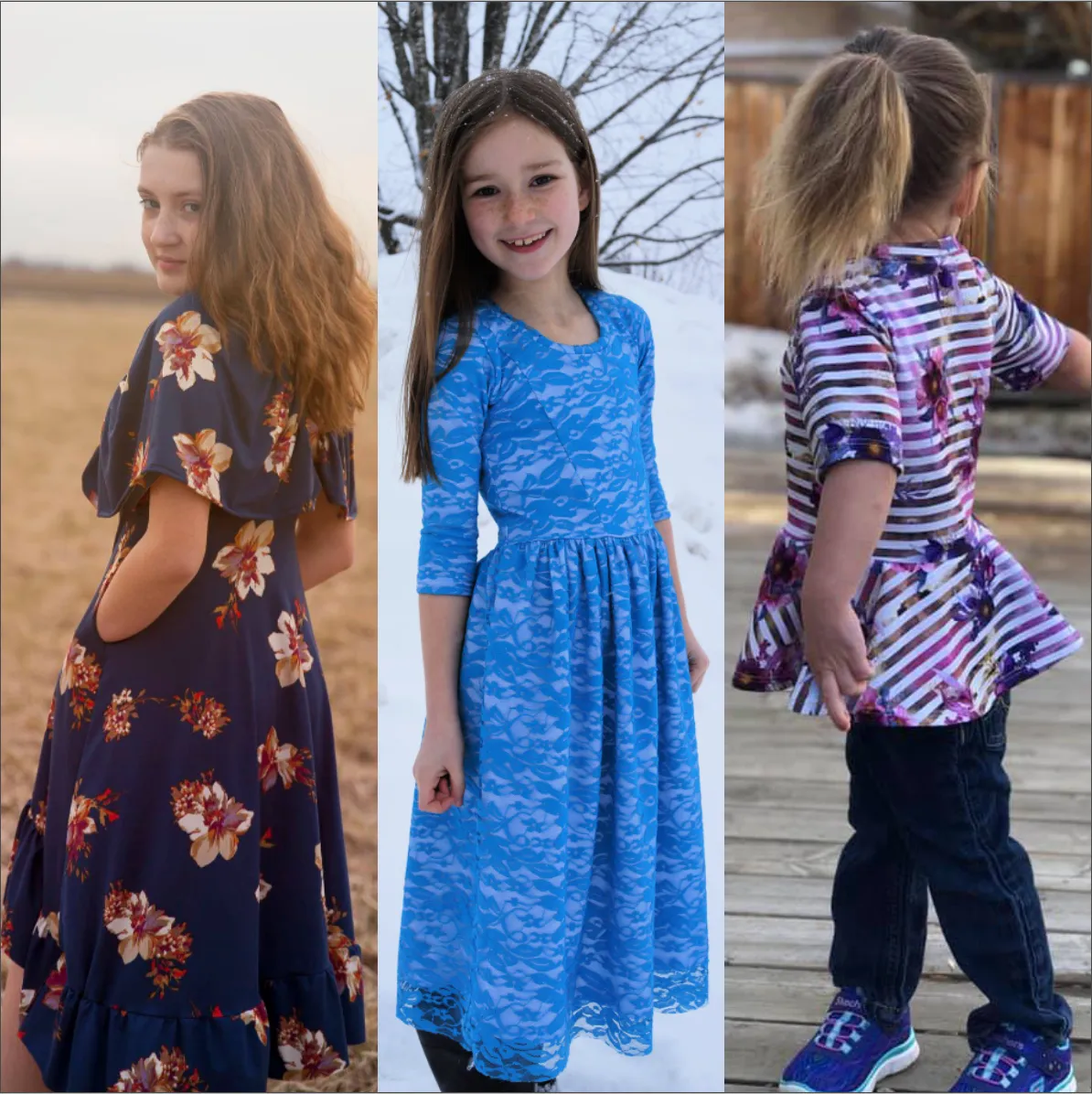 Abby's Watercolor, Spin   Twirl and Jump   Skip Dresses Bundle