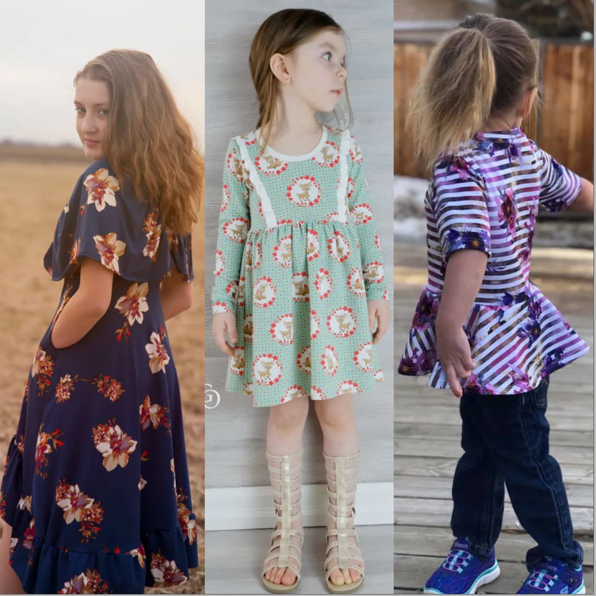 Abby's Watercolor, Spin   Twirl and Jump   Skip Dresses Bundle