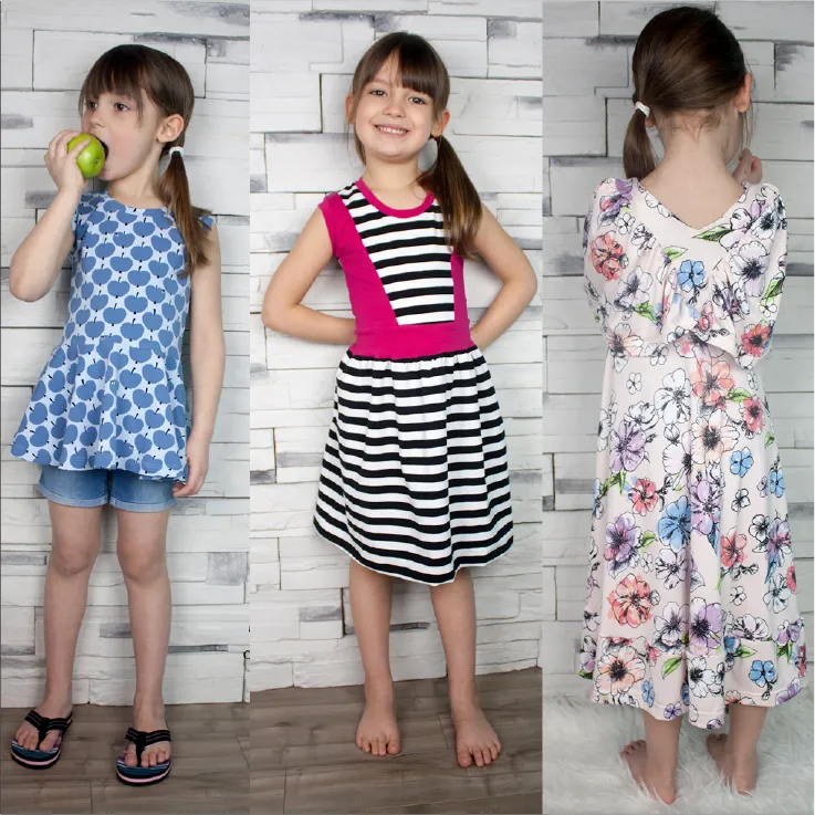 Abby's Watercolor, Spin   Twirl and Jump   Skip Dresses Bundle