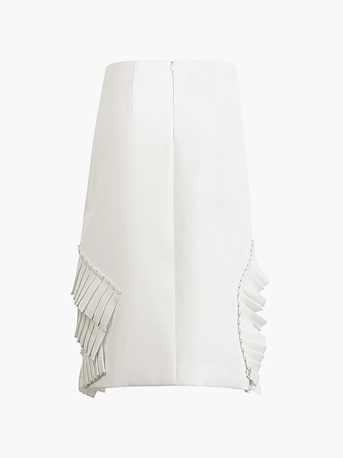 Asymmetrica Layered Graceful Pleated Midi Skirt