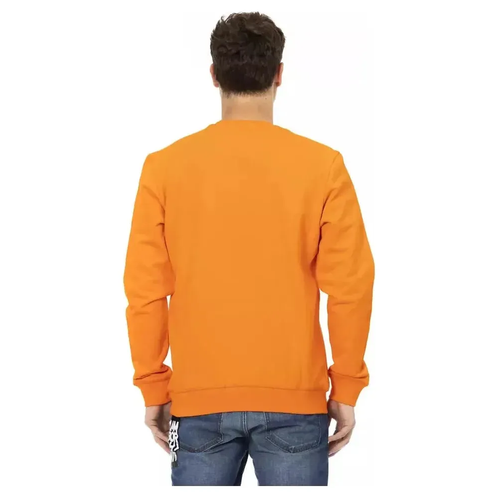 Automobili Lamborghini Orange Cotton Men Sweater