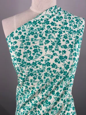 Bamboo Rayon - Aqua Ditsy - 150cm