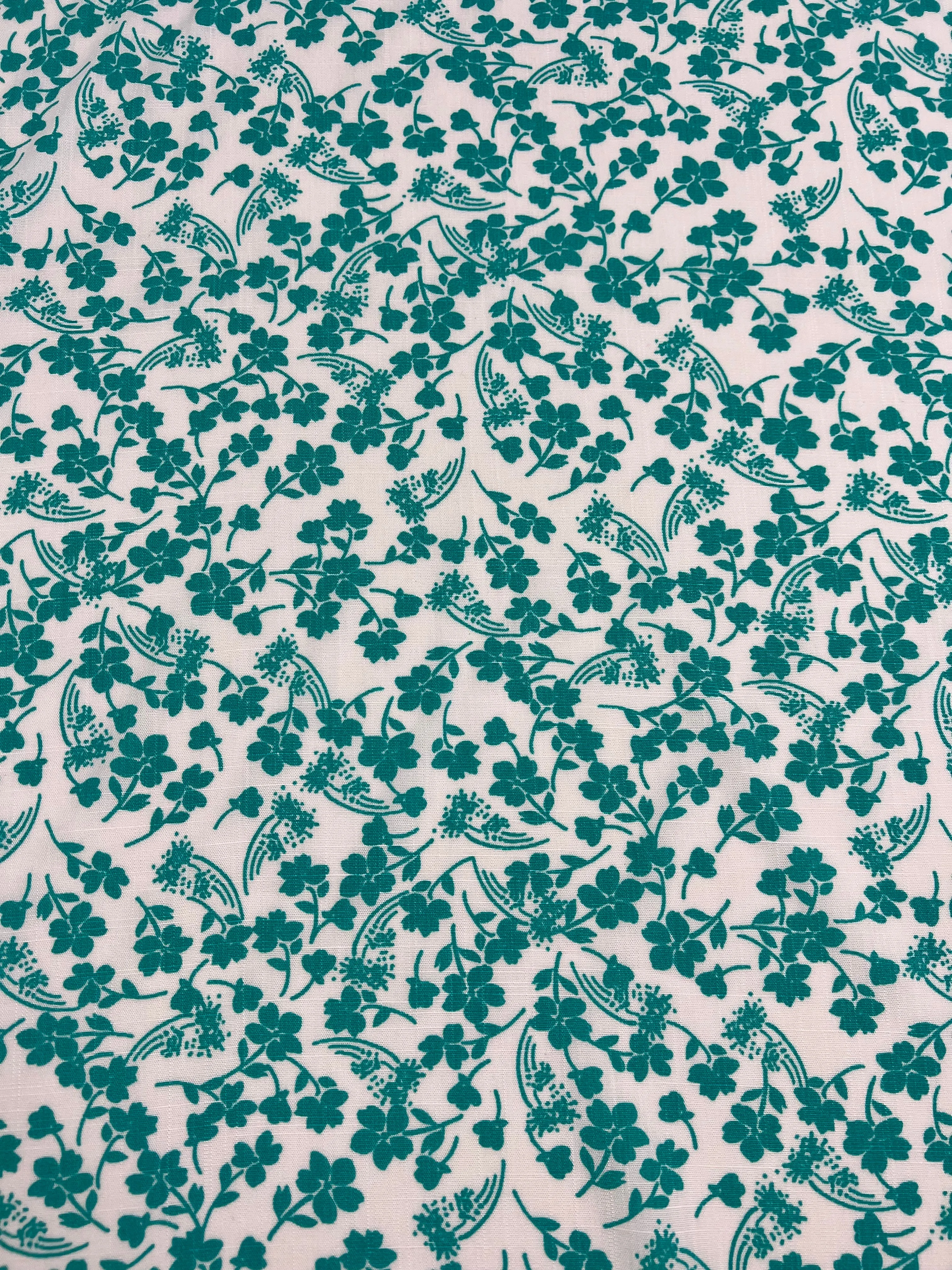 Bamboo Rayon - Aqua Ditsy - 150cm