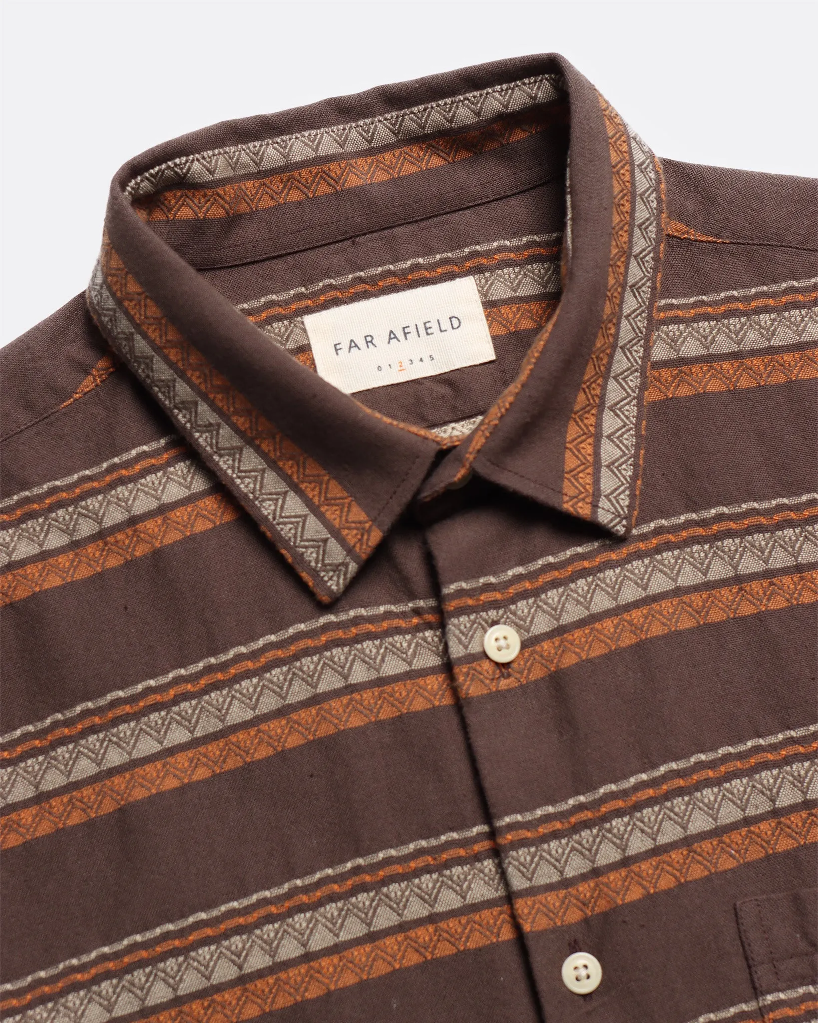 Classic Shirt - Slate Brown Peysa Stripe