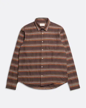 Classic Shirt - Slate Brown Peysa Stripe