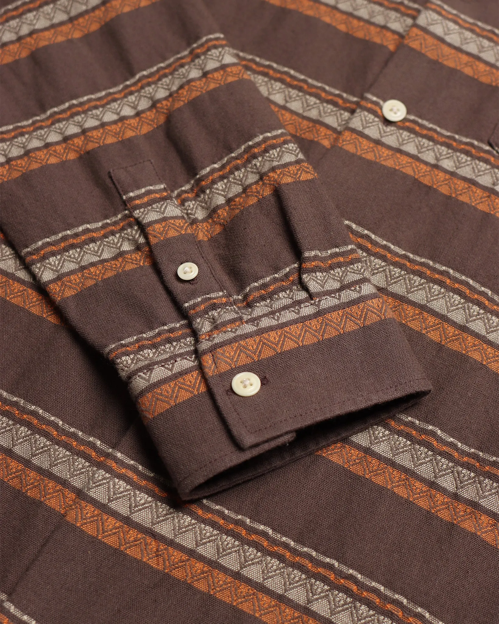 Classic Shirt - Slate Brown Peysa Stripe