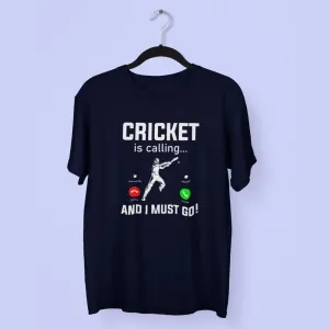 Cricket is calling & I must go Round Neck Half Sleeve Classic T-Shirt