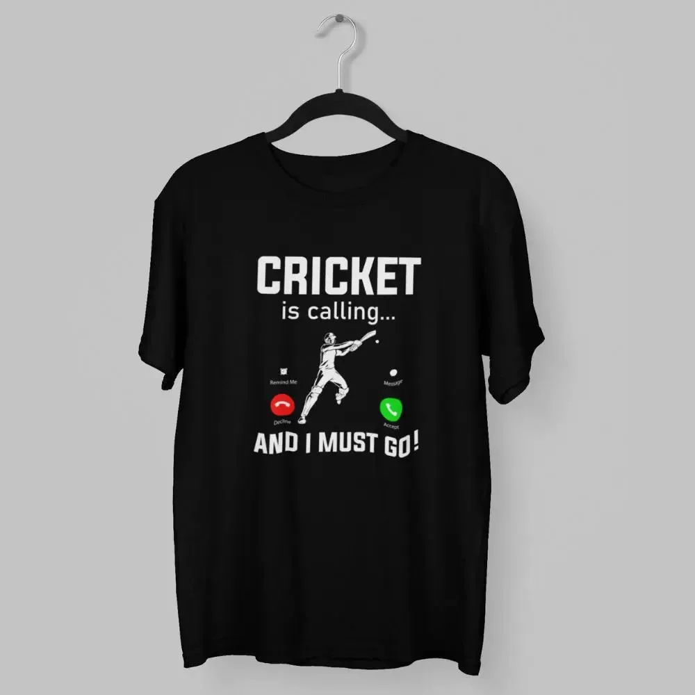 Cricket is calling & I must go Round Neck Half Sleeve Classic T-Shirt