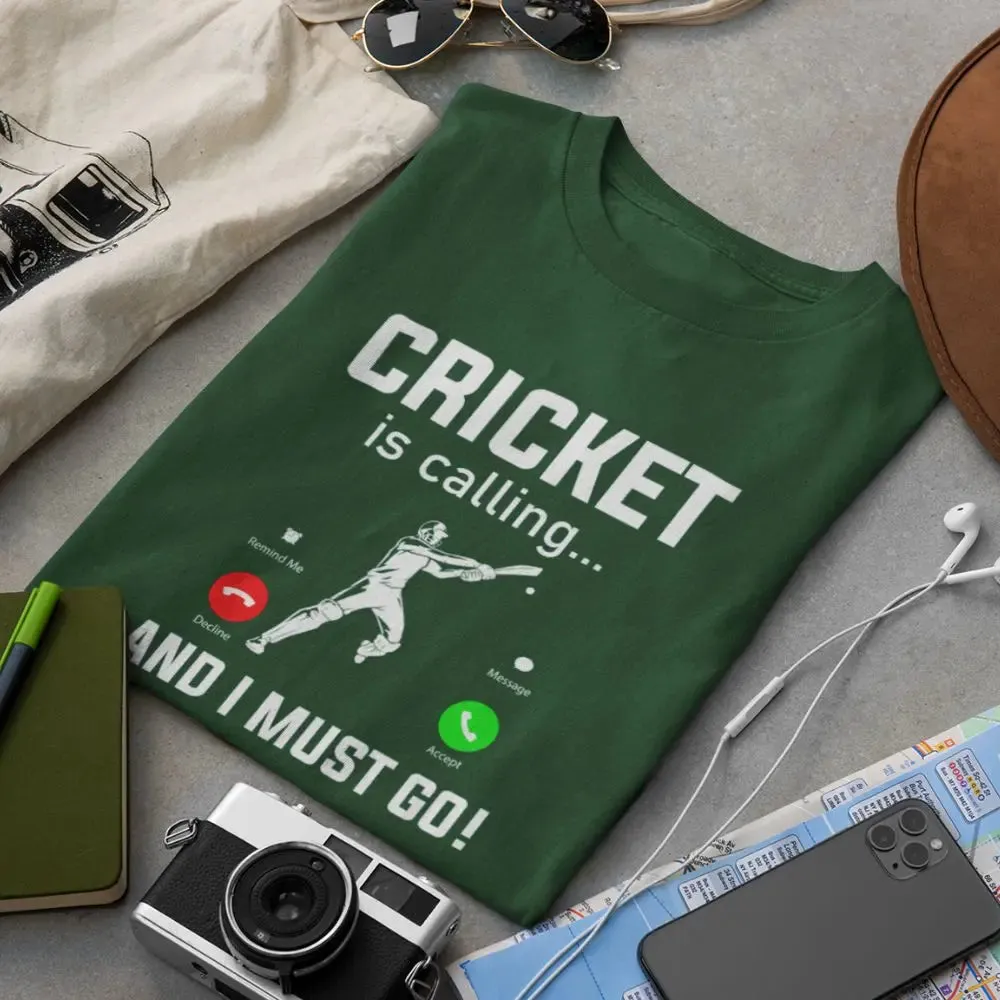 Cricket is calling & I must go Round Neck Half Sleeve Classic T-Shirt