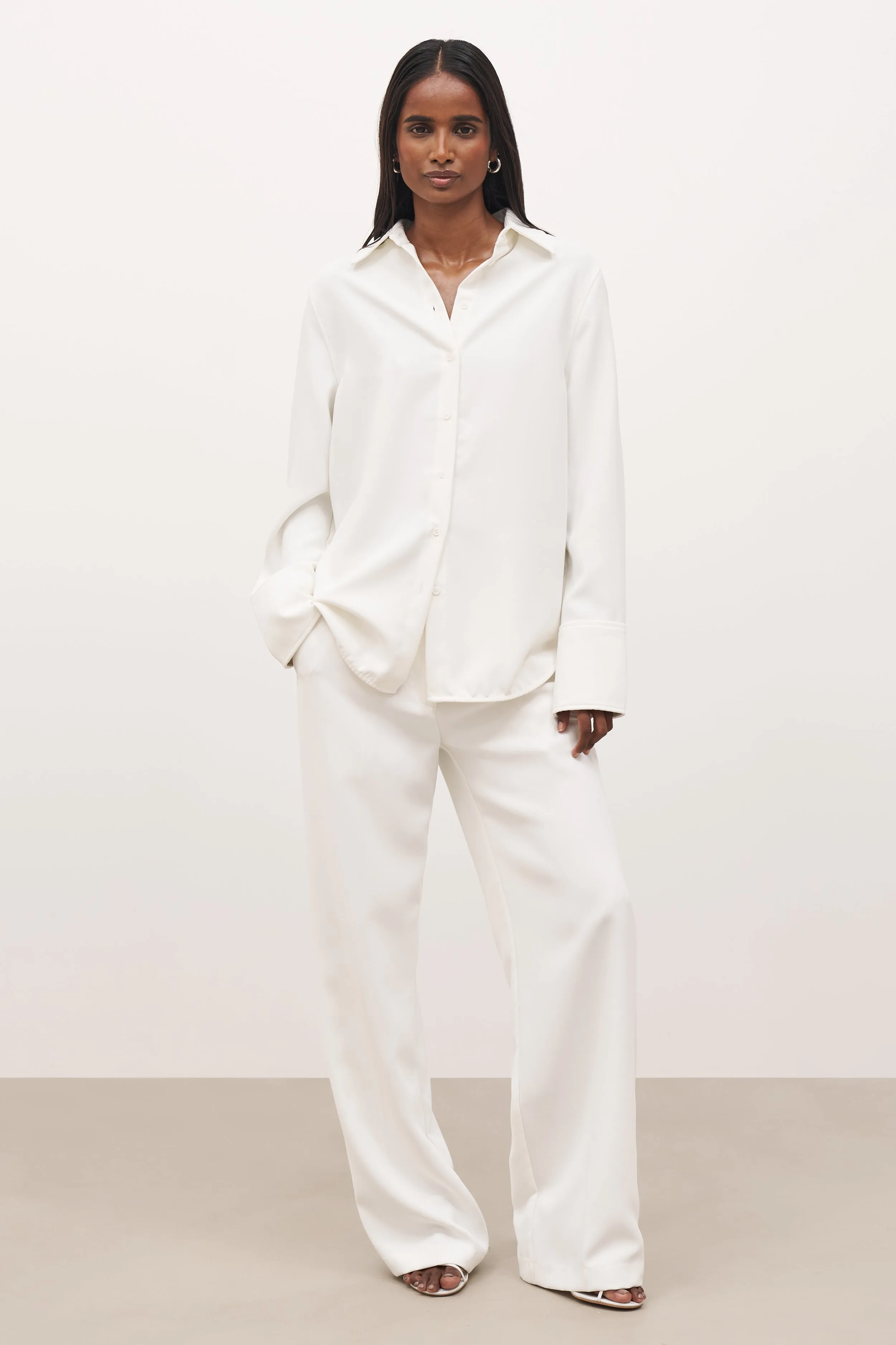 Effortless Oversized Shirt - White