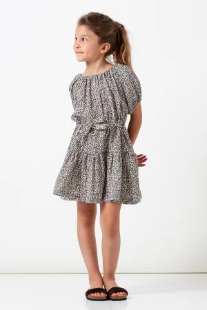 Girls Dress Tocoto Vintage Leopard Print