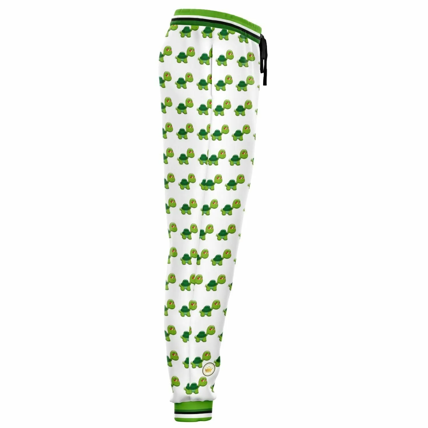 Green Acres Turtle Cluster in White Eco-Poly Unisex Joggers