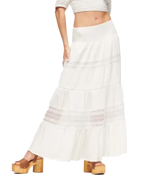 Ibiza Maxi Skirt in Off White