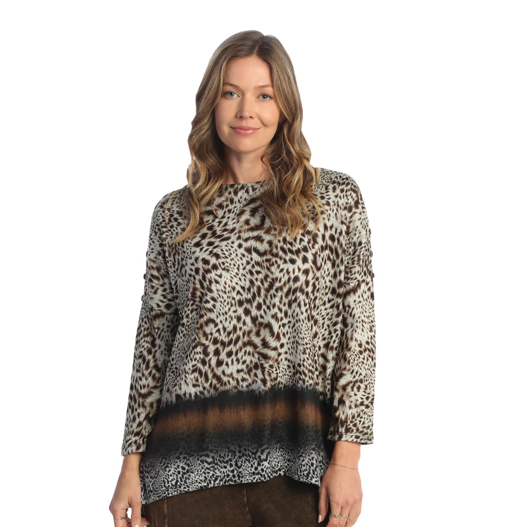 Jess & Jane "Safari" French Brushed Knit Top - FB9-1863