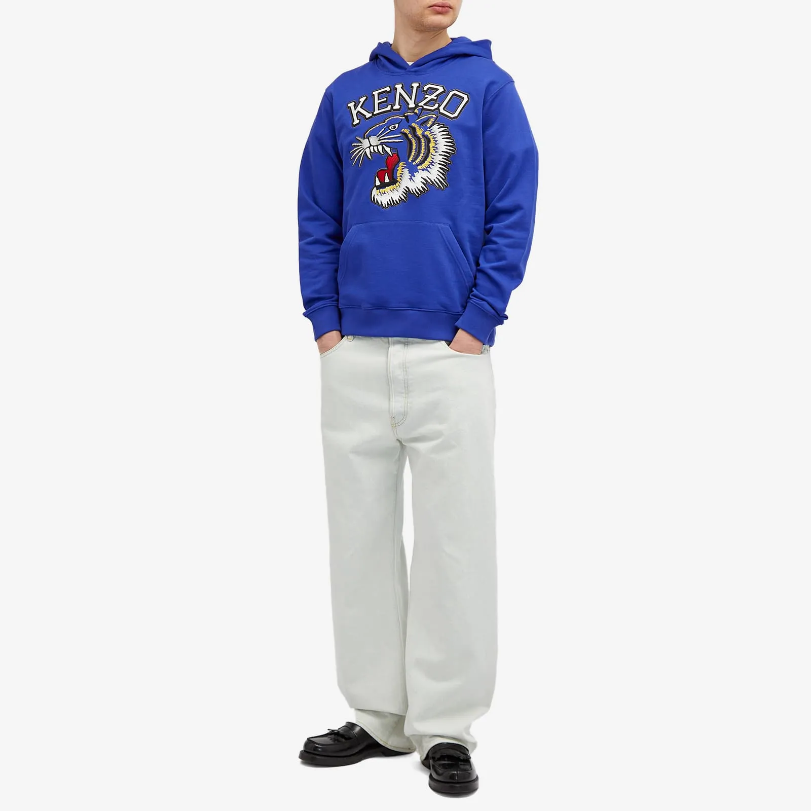 Kenzo Tiger Varsity Slim Popover Hoodie, Deep Sea Blue