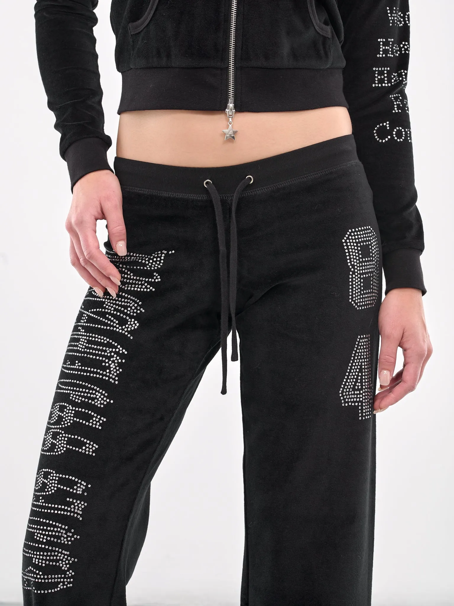 LA Track Bottoms (AWAW240063-BLACK-CRYSTALS)