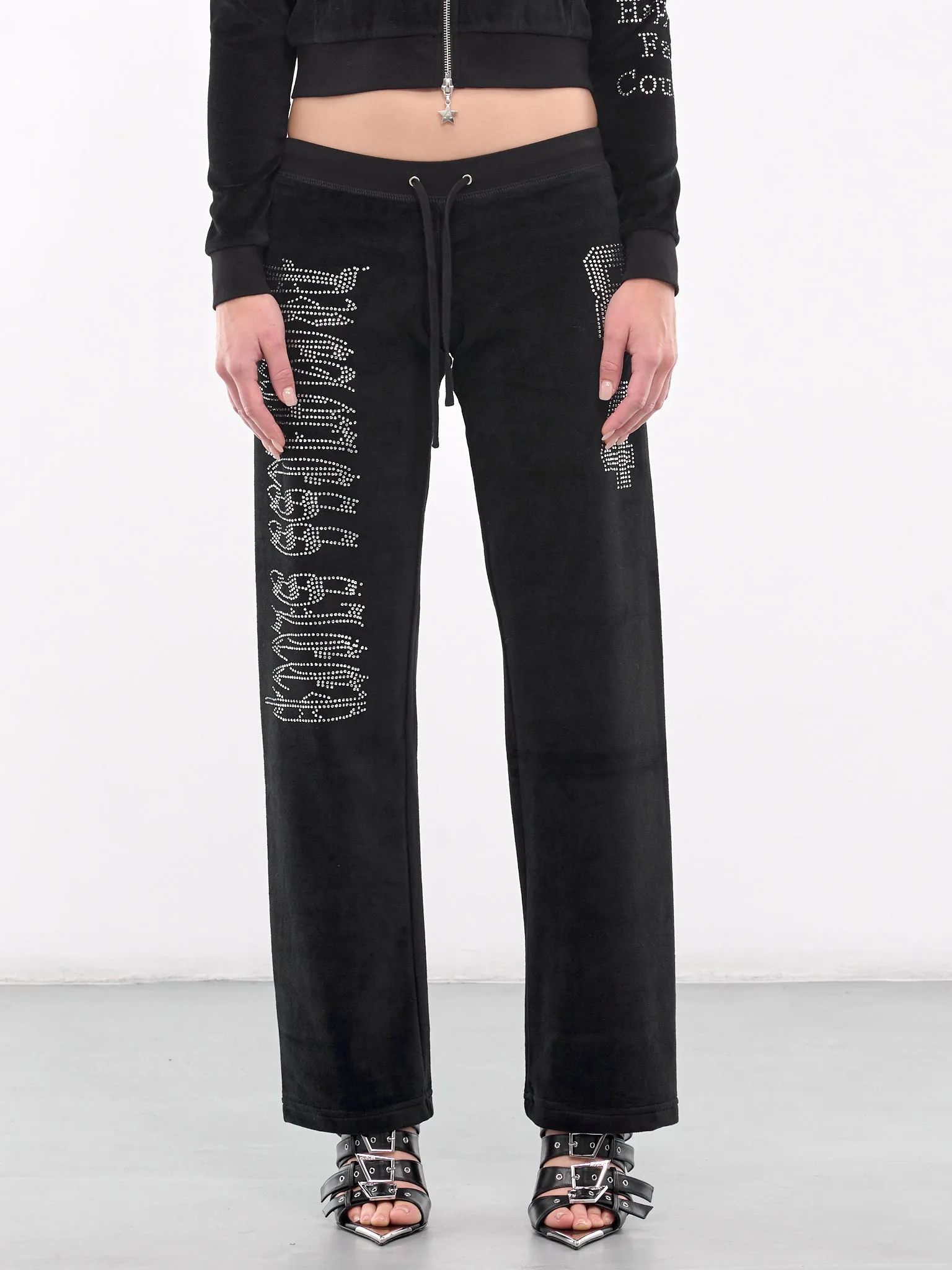 LA Track Bottoms (AWAW240063-BLACK-CRYSTALS)