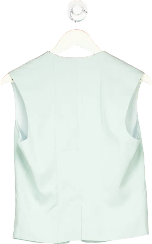 Lattelier Mint Green Linen Blend Waistcoat UK M