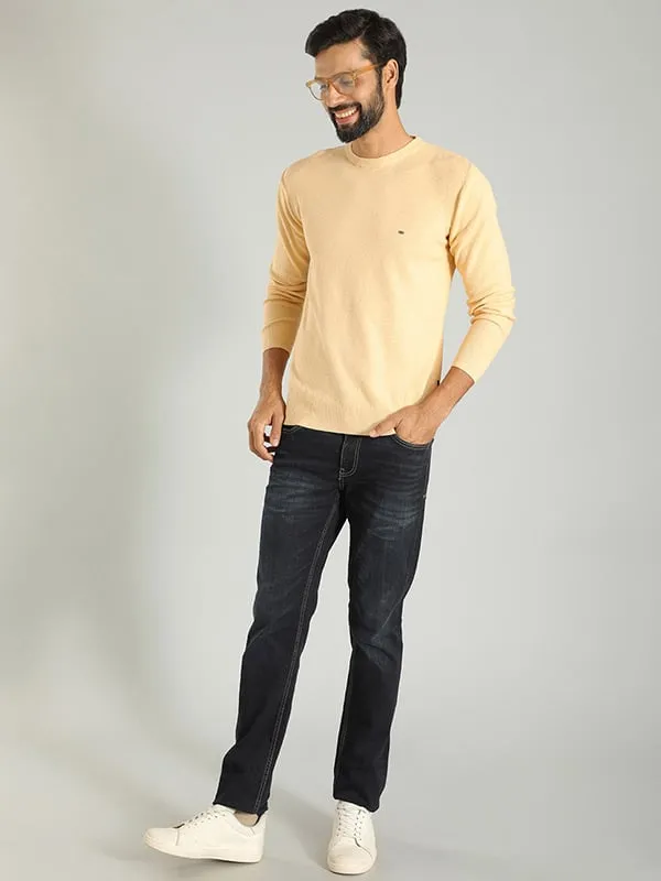 Men Solid Full Sleeve Crew Neck Sweater