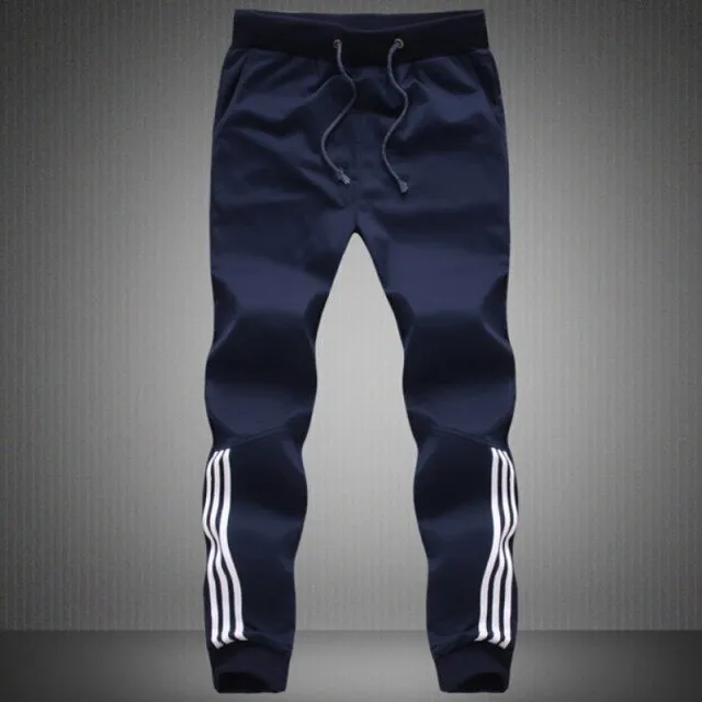 Mens Casual Striped Jogger Pants