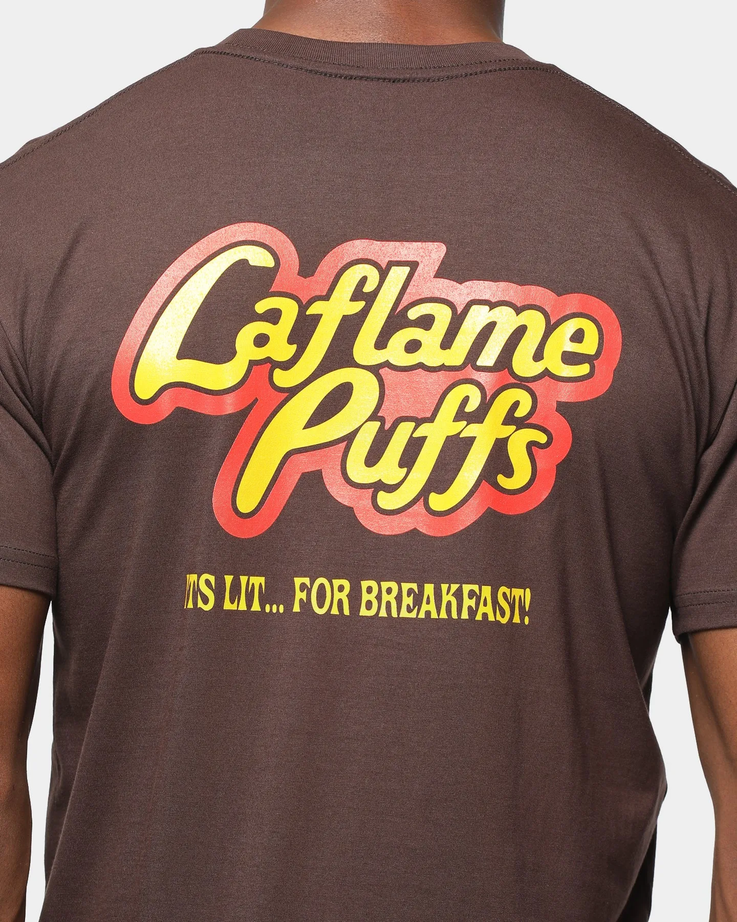 Men's Goat Crew Laflame Puffs T-Shirt Chocolate