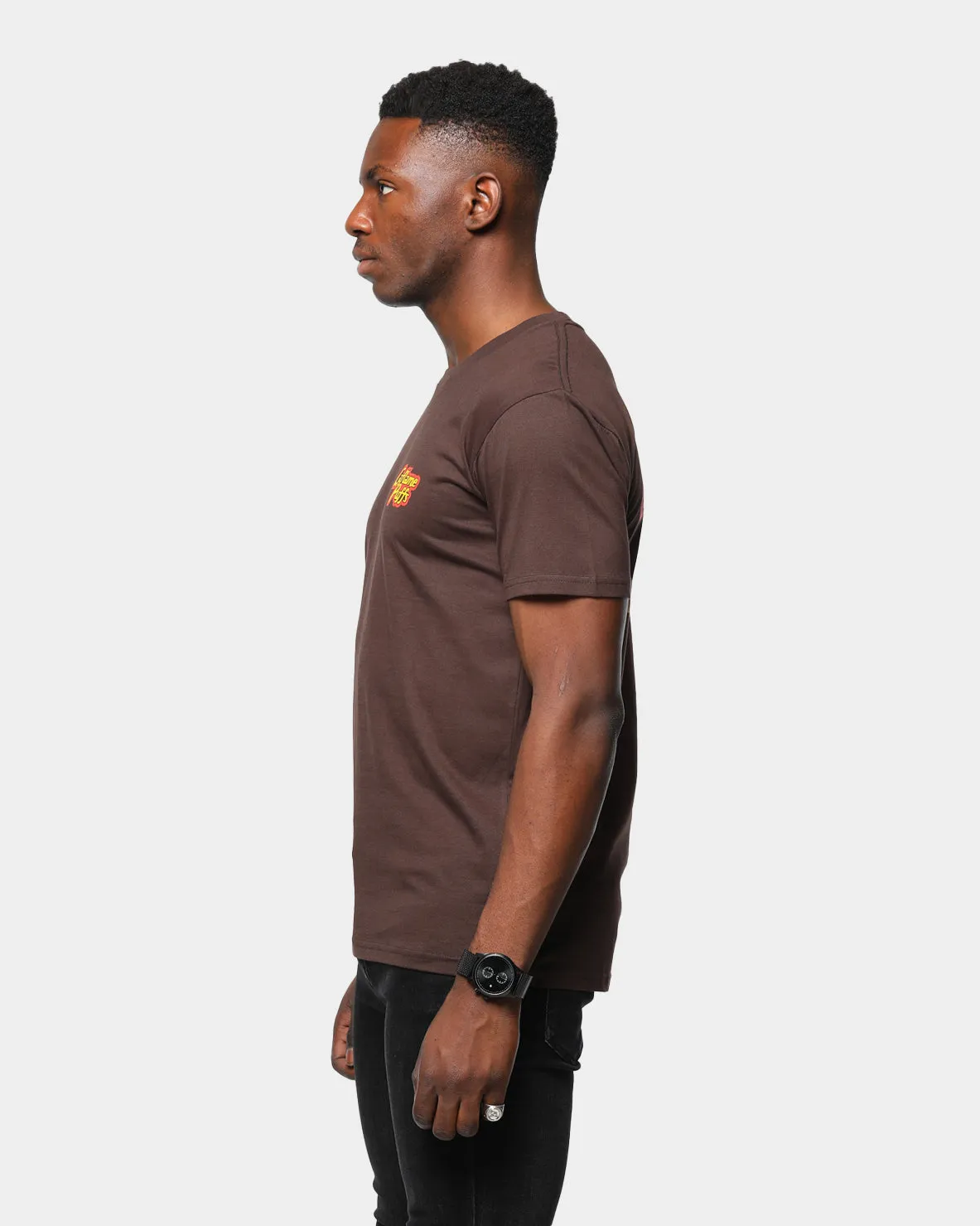 Men's Goat Crew Laflame Puffs T-Shirt Chocolate