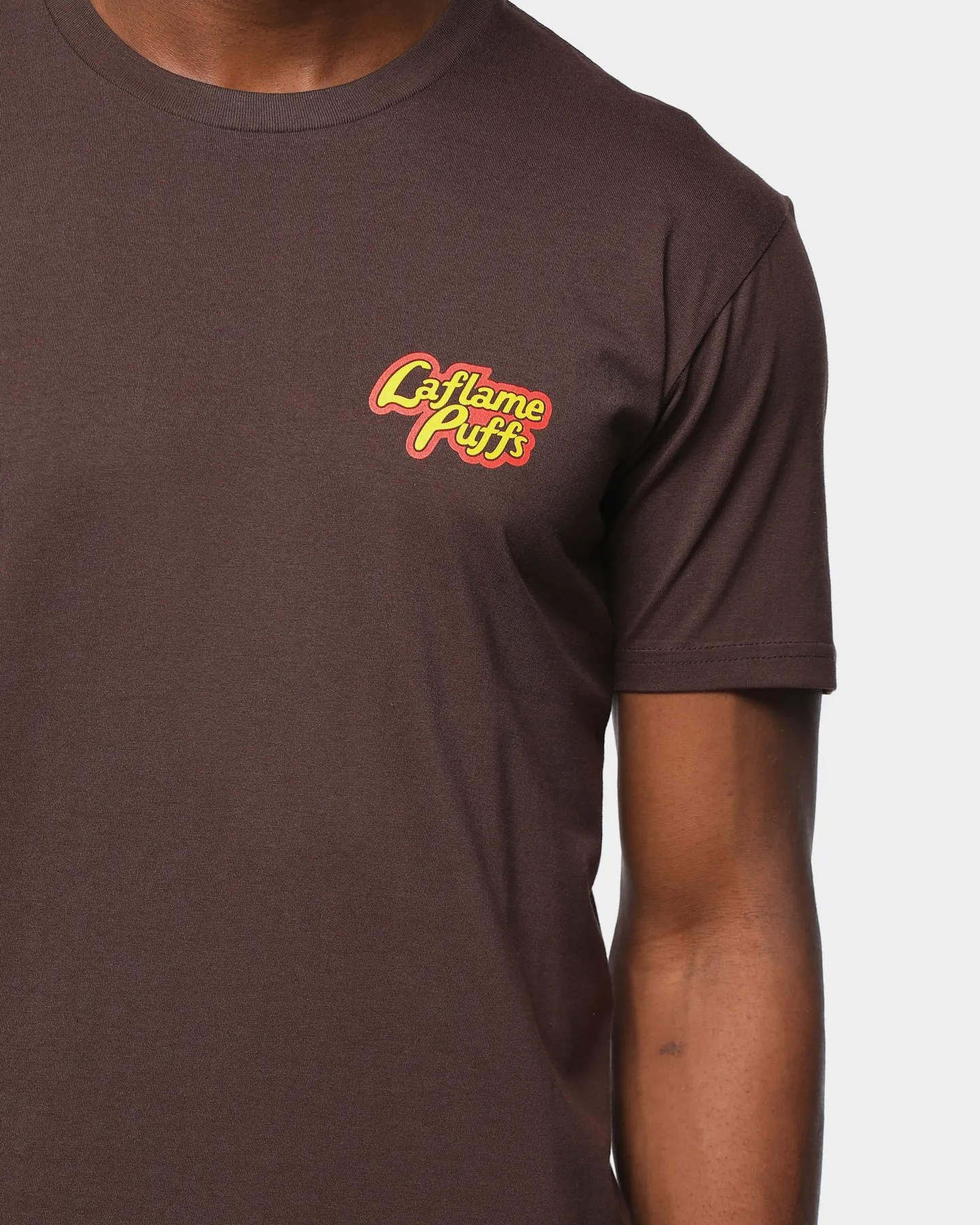 Men's Goat Crew Laflame Puffs T-Shirt Chocolate