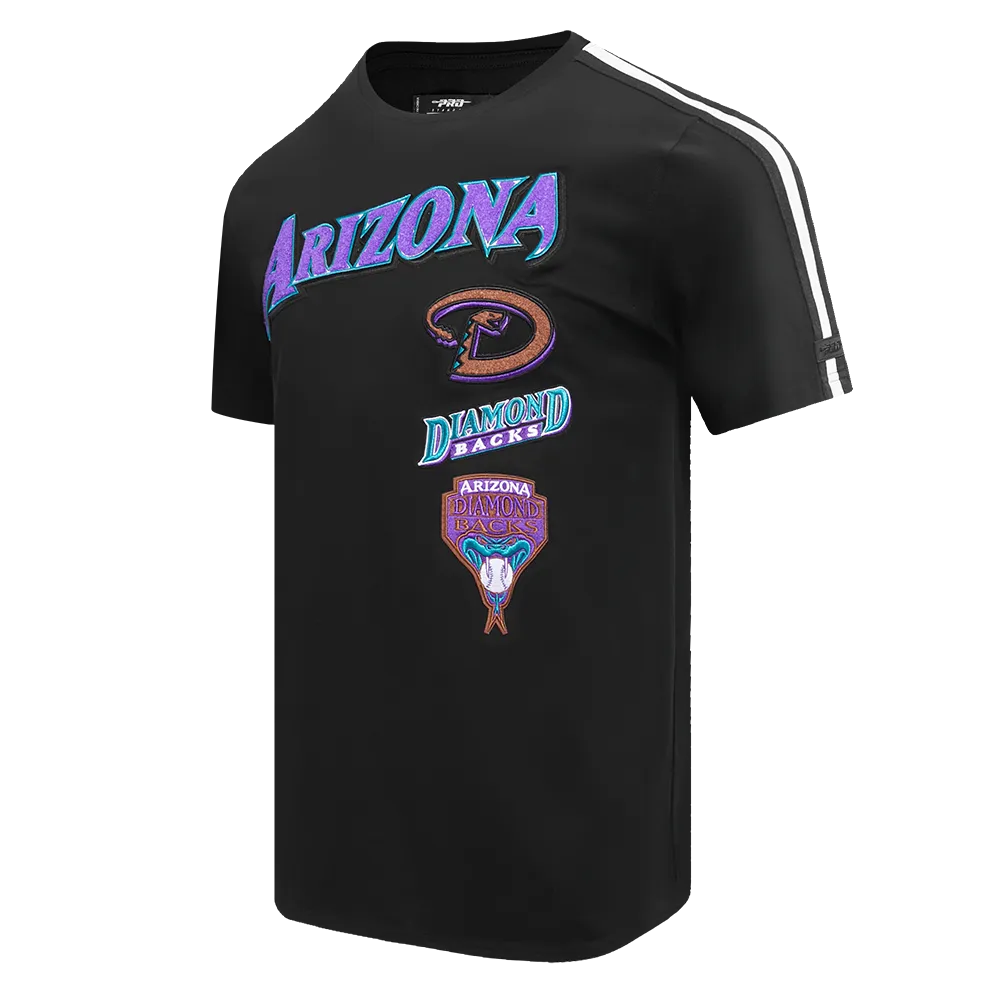 MLB ARIZONA DIAMONDBACKS RETRO CLASSIC MEN'S STRIPED TOP (BLACK)