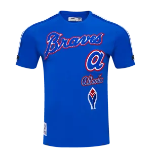 MLB ATLANTA BRAVES RETRO CLASSIC MEN'S STRIPED TOP (ROYAL BLUE/RED)