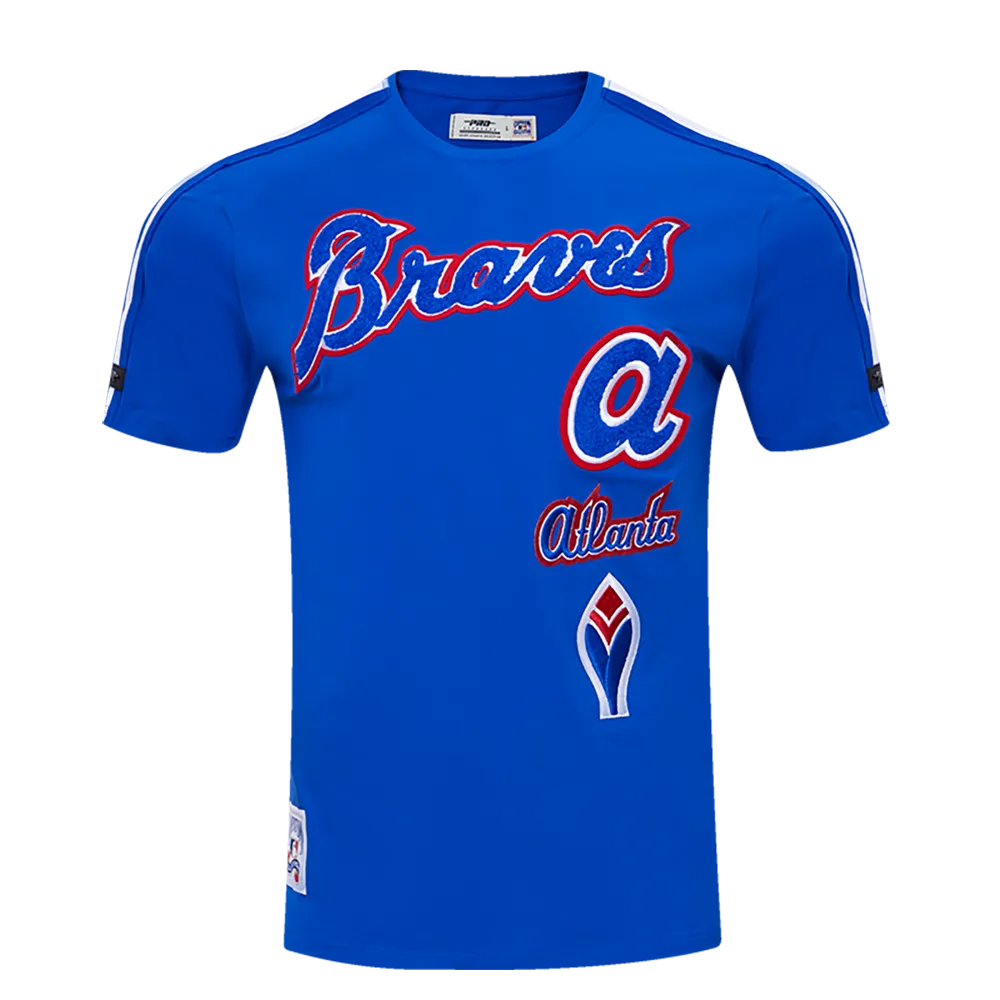 MLB ATLANTA BRAVES RETRO CLASSIC MEN'S STRIPED TOP (ROYAL BLUE/RED)