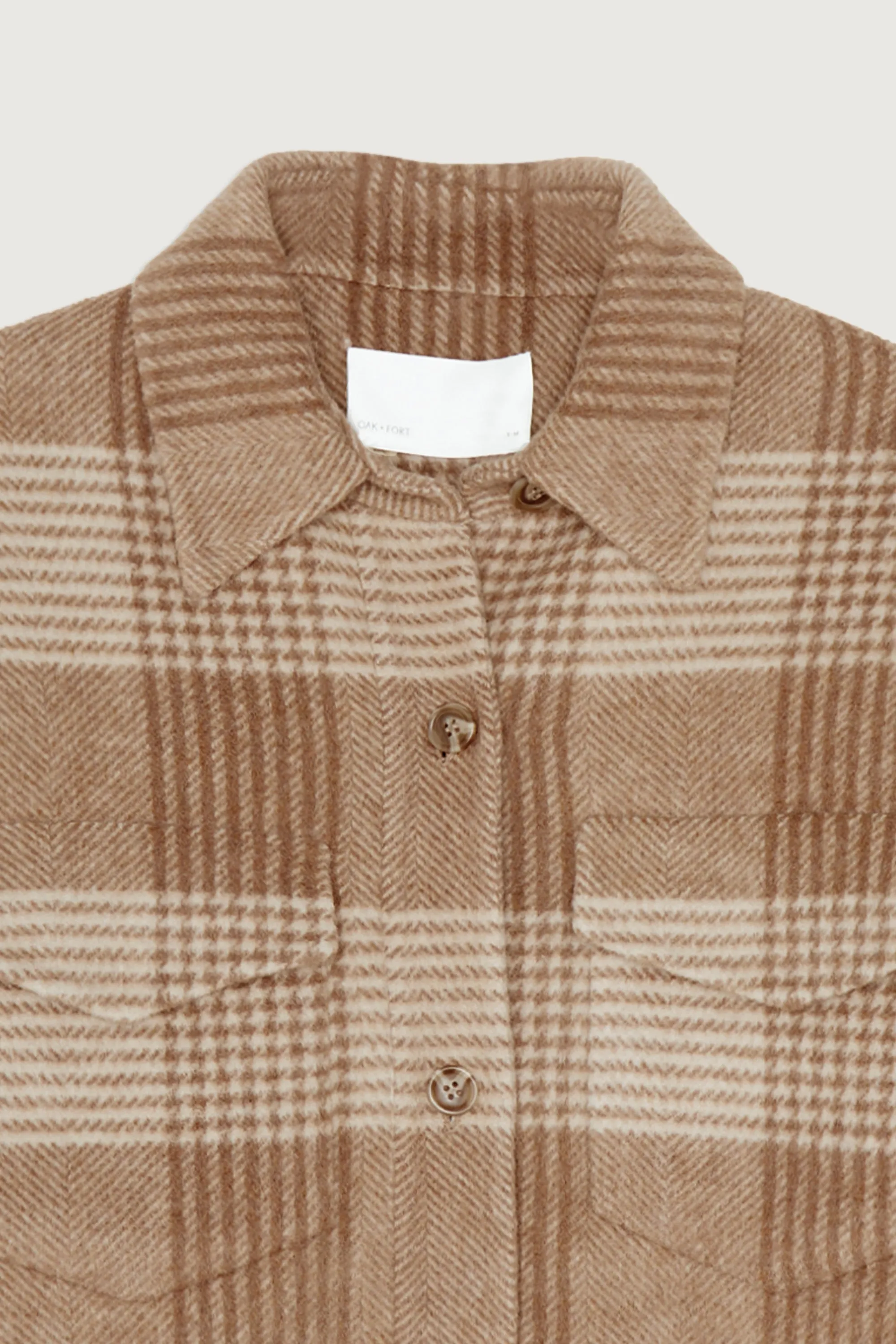 PLAID WOOL BLEND SHACKET