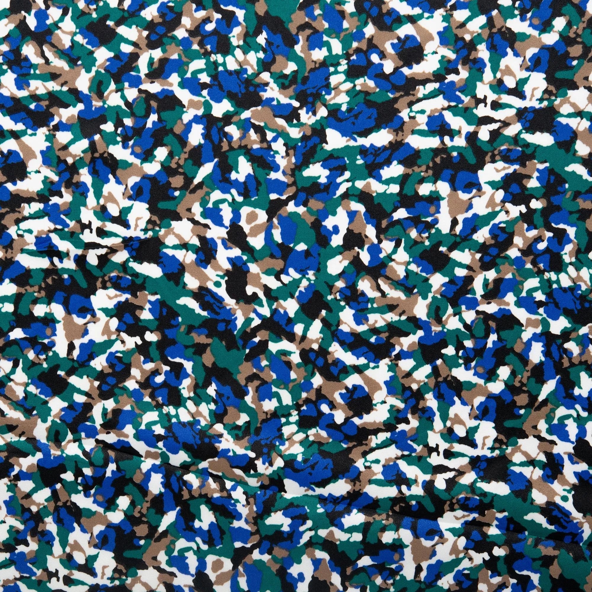 Printed Satin Velvet - CHARLOTTE - Abstracts - Blue