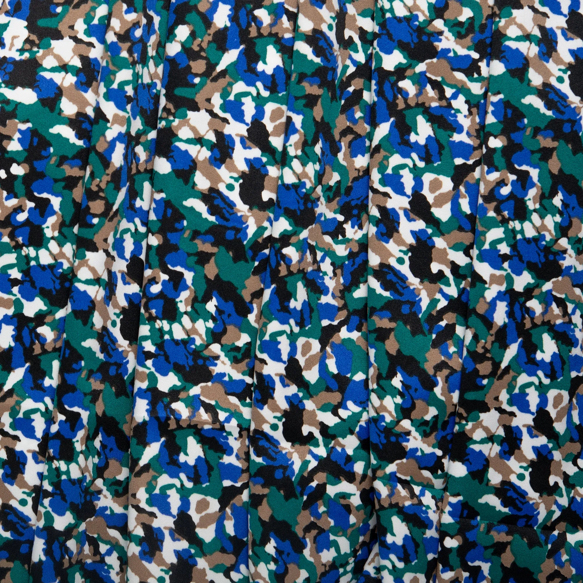 Printed Satin Velvet - CHARLOTTE - Abstracts - Blue