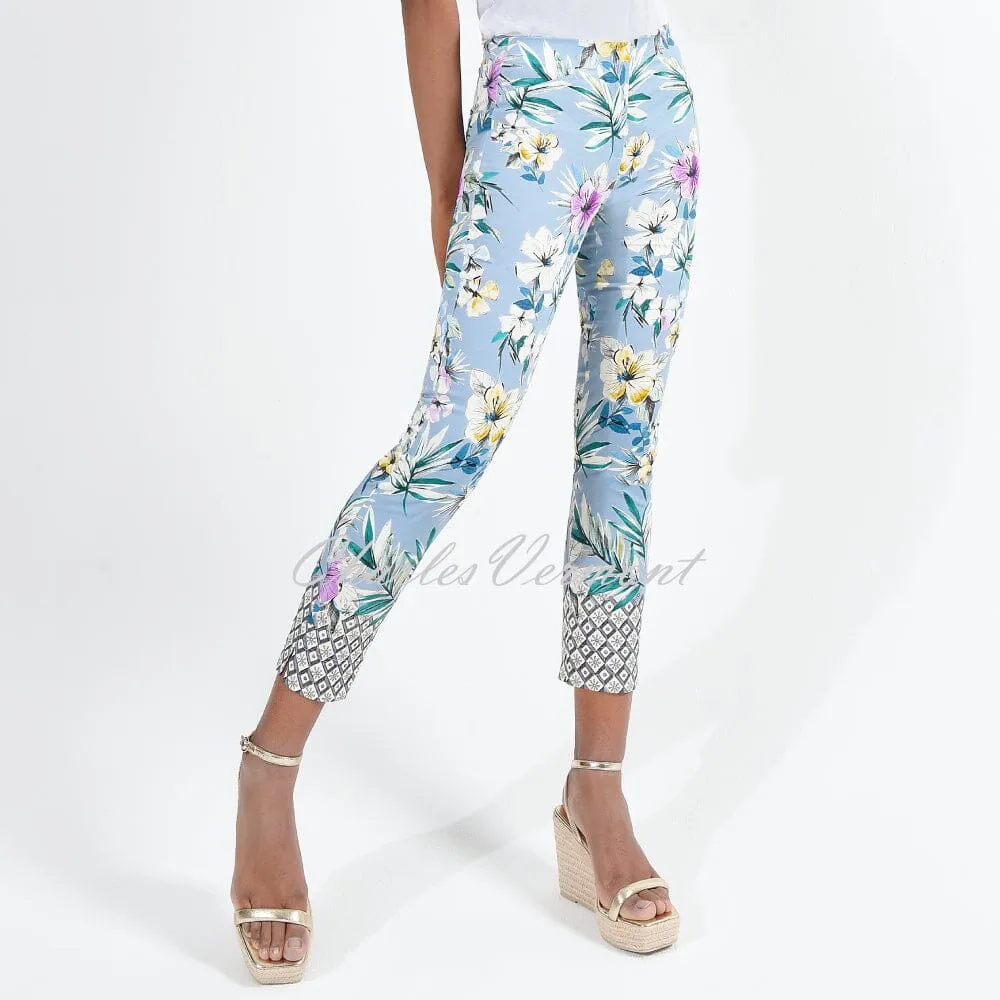 Robell Rose 09 - 7/8 Cropped Super Slim Fit Trouser 51622-54799-62 (Tropical Print)