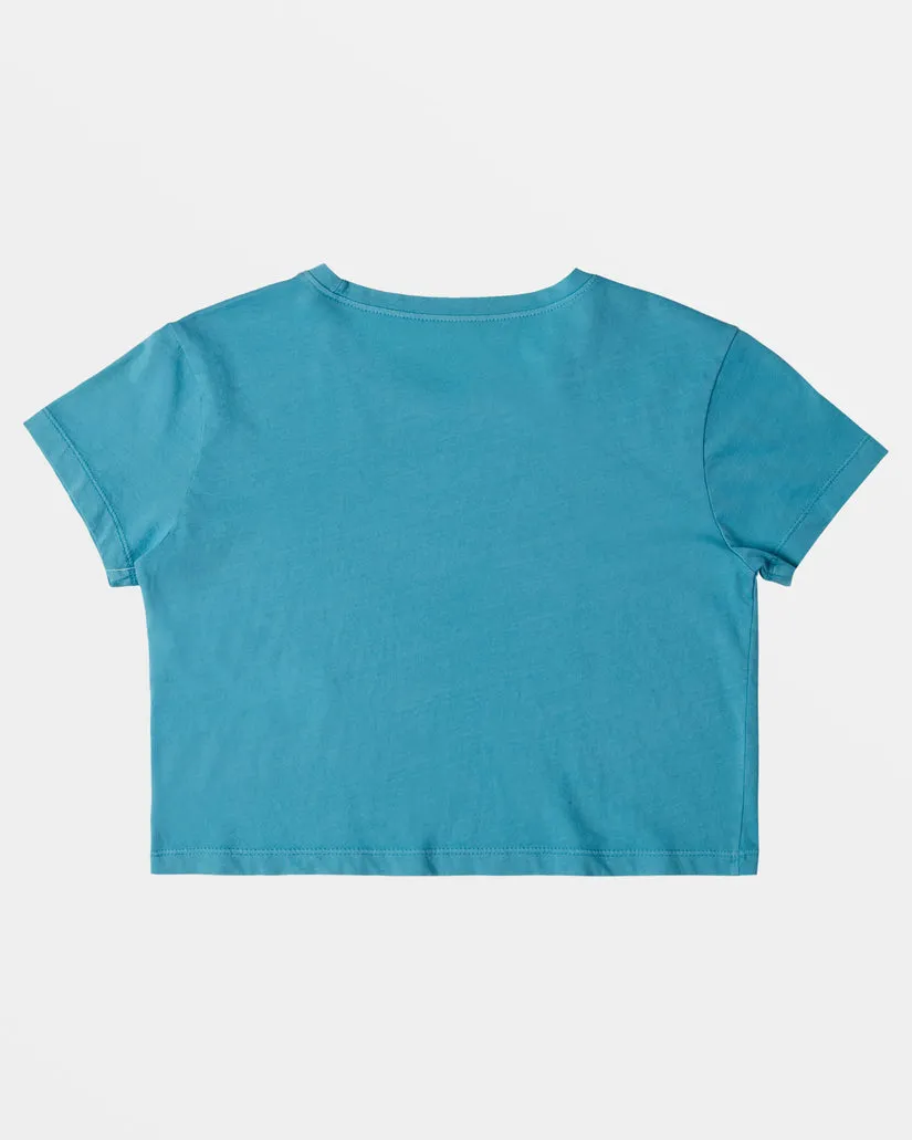 Roxy Girls Hibiscus Collegiate Tee-Maui Blue