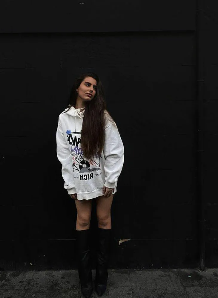 Street Hip Hop Letter Print Hoodies