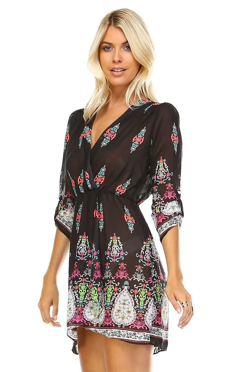 Tunic Top Blouse Black