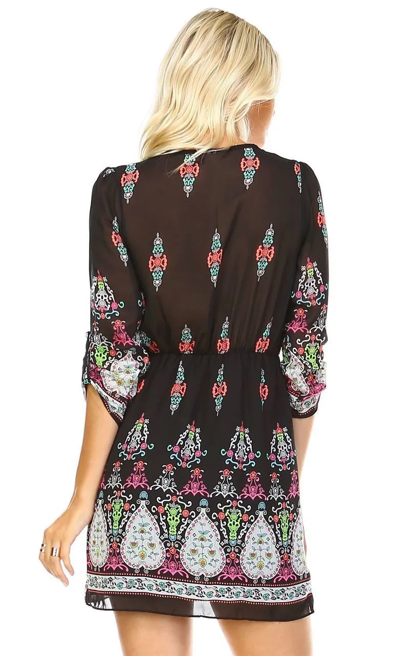 Tunic Top Blouse Black