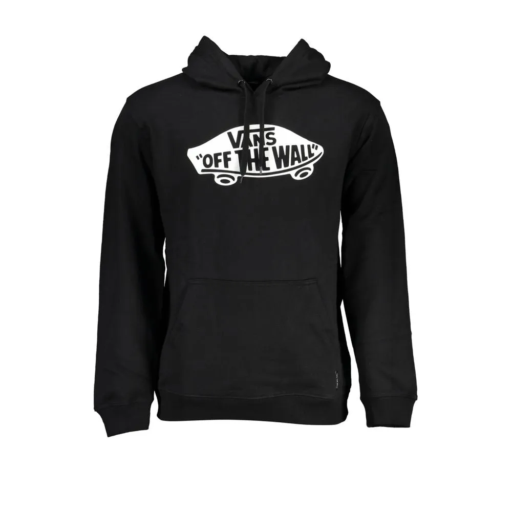 Vans Sleek Black Hoodie with Central Pocket