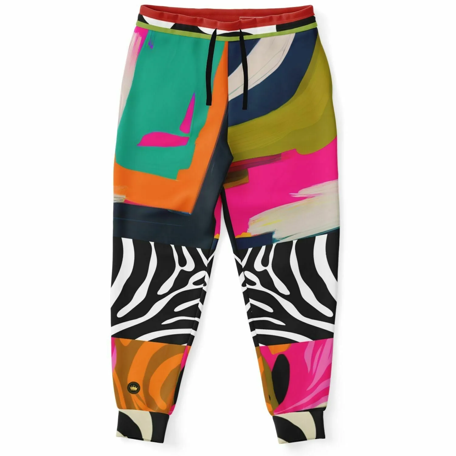 Zebra Fantasia Pink Abstract Geo Eco-Poly Unisex Joggers