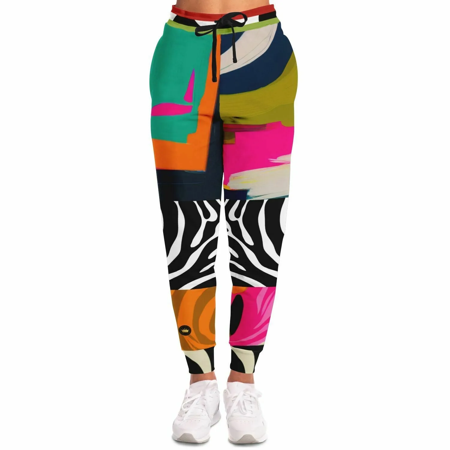 Zebra Fantasia Pink Abstract Geo Eco-Poly Unisex Joggers